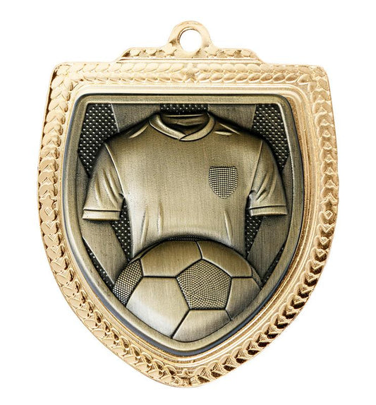 1067GVP-MS9S Shield Medal - Football Shirt 8cm