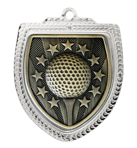 1067SVP-MS10G Shield Medal - Golf 8cm