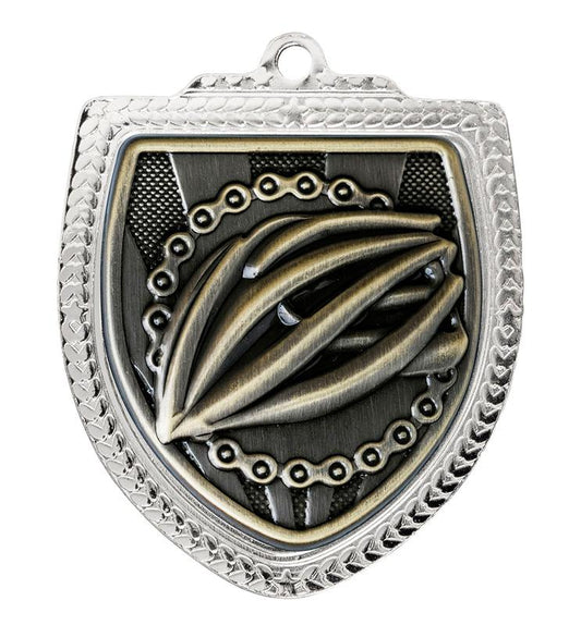 1067SVP-MS14G Shield Medal - Cycling 8cm