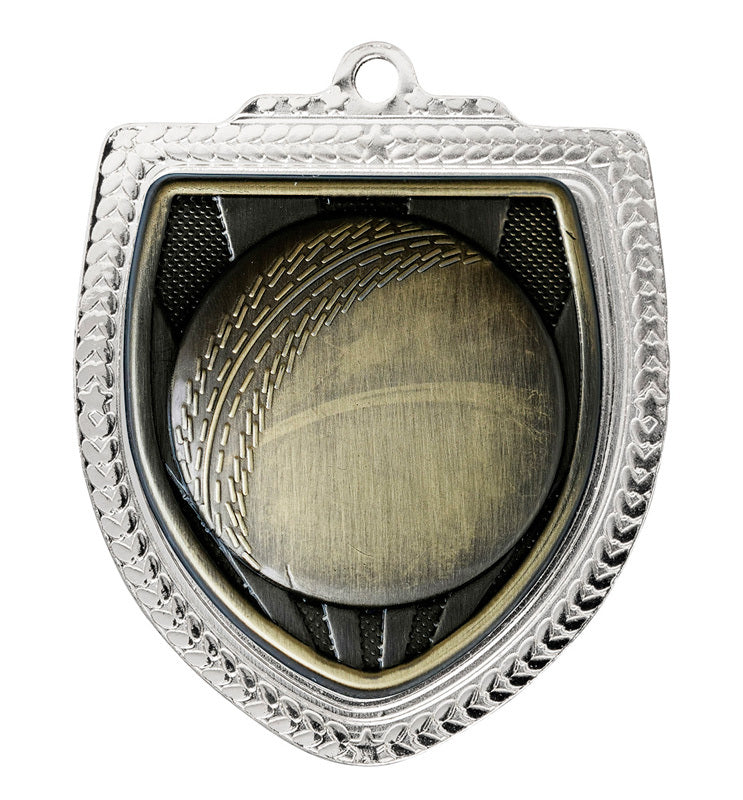 1067SVP-MS1B Shield Medal - Cricket Ball 8cm