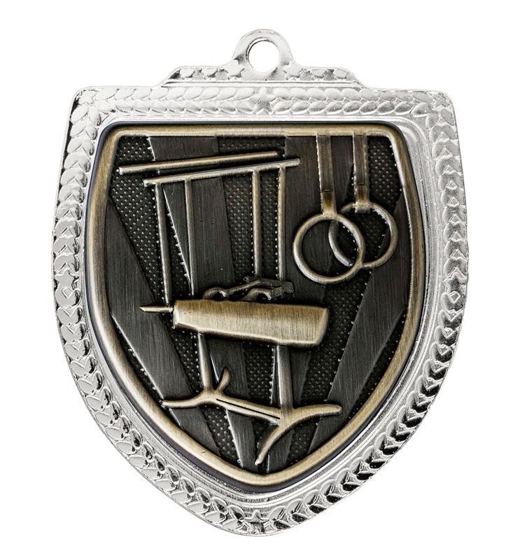 1067SVP-MS20G Shield Medal - Gymnastics 8cm