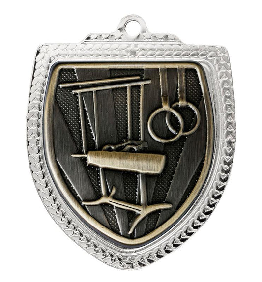 1067SVP-MS20G Shield Medal - Gymnastics 8cm
