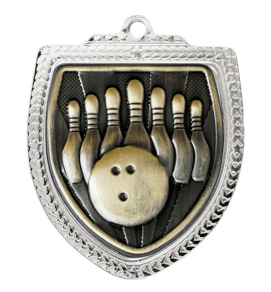 1067SVP-MS21G Shield Medal - Tenpin 8cm