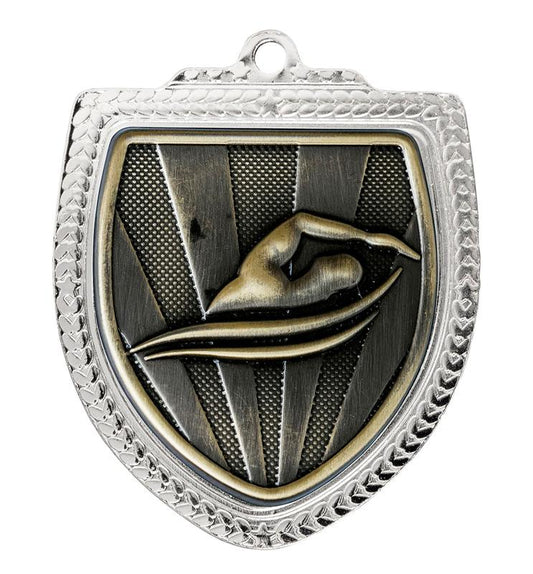 1067SVP-MS2G Shield Medal - Swimming 8cm