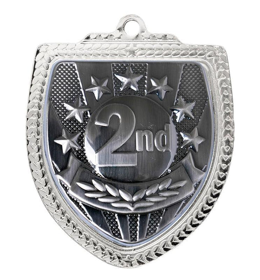 1067SVP-MS2ND Shield Medal - 2ND 8cm