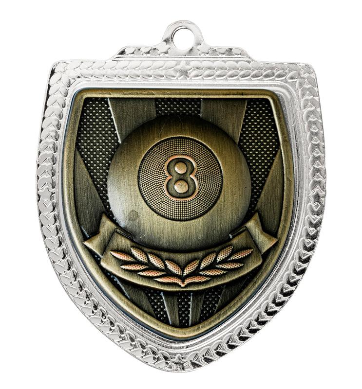 1067SVP-MS34B Shield Medal - Billiards/Pool Ball 8cm