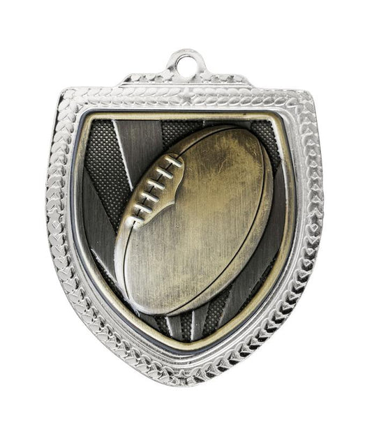 1067SVP-MS3B Shield Medal - Aussie Rules Ball 8cm