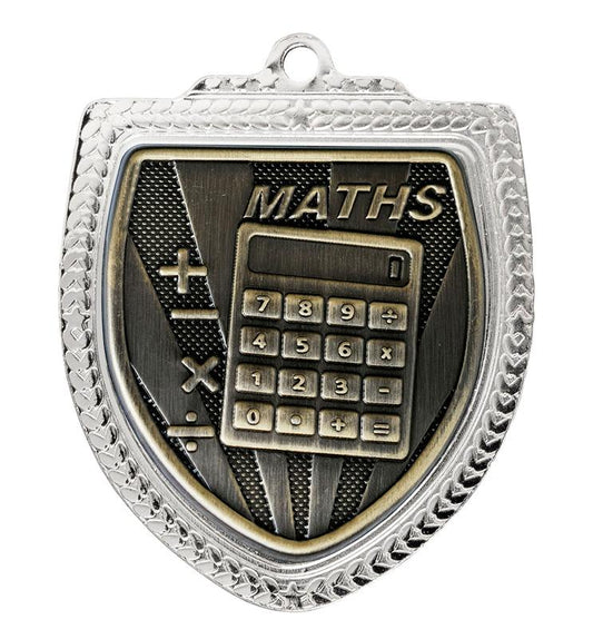 1067SVP-MS40G Shield Medal - Maths 8cm