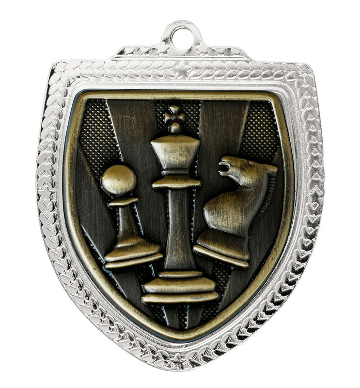 1067SVP-MS43G Shield Medal - Chess 8cm