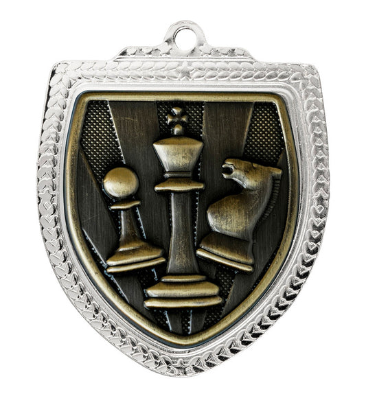 1067SVP-MS43G Shield Medal - Chess 8cm