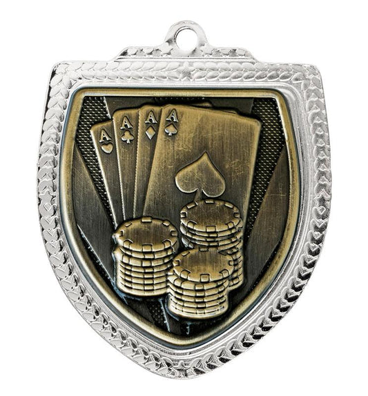 1067SVP-MS54G Shield Medal - Poker 8cm