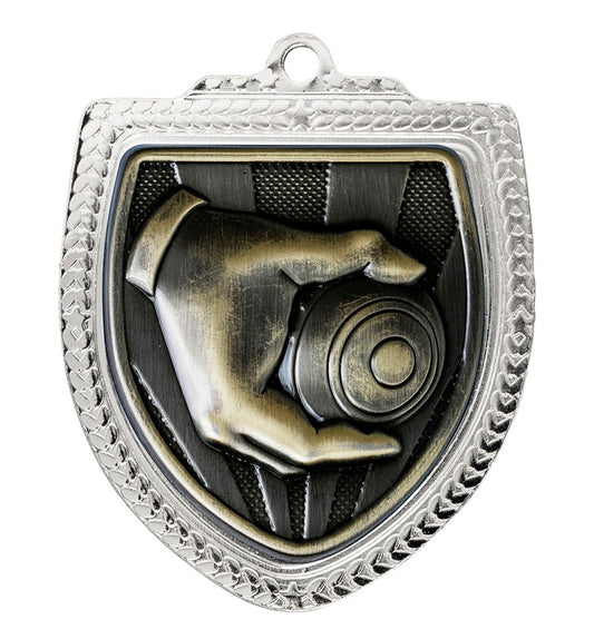 1067SVP-MS58G Shield Medal - Lawn Bowls 8cm