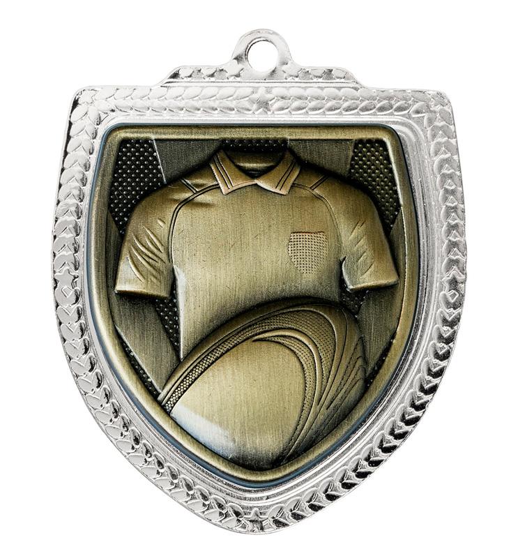 1067SVP-MS6S Shield Medal - Rugby Shirt 8cm
