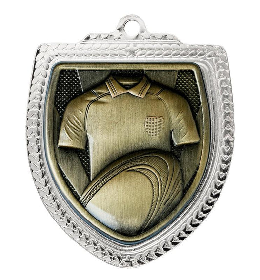 1067SVP-MS6S Shield Medal - Rugby Shirt 8cm