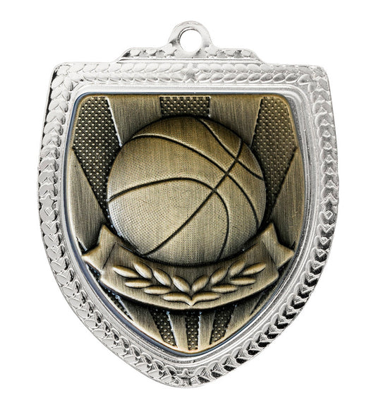 1067SVP-MS7B Shield Medal - Basketball 8cm