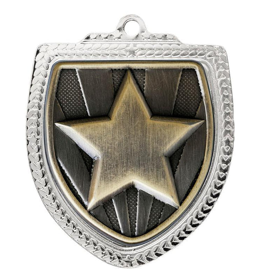 1067SVP-MS91G Shield Medal - Star 8cm