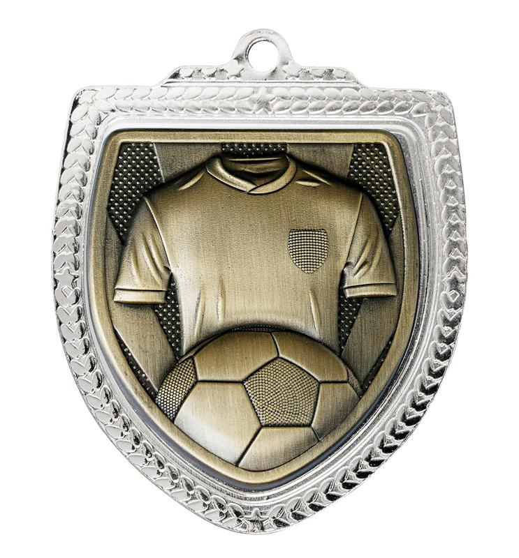 1067SVP-MS9S Shield Medal - Football Shirt 8cm