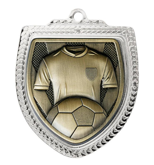 1067SVP-MS9S Shield Medal - Football Shirt 8cm