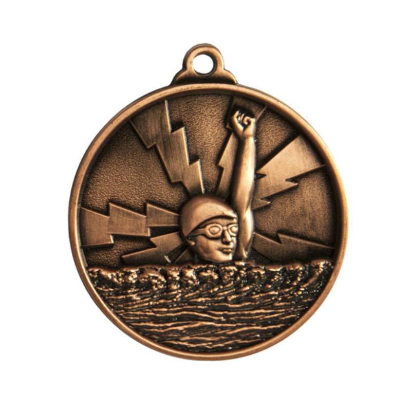 1070-2BR Lightning Medal-Swimming 5cm