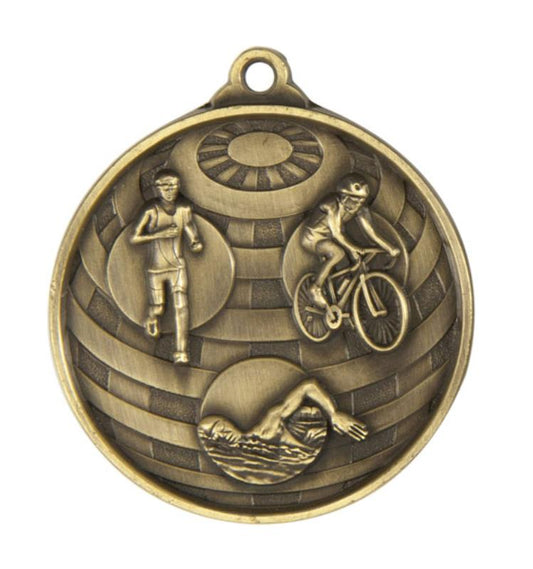 1073-15G Global Medal-Triathlon 5cm
