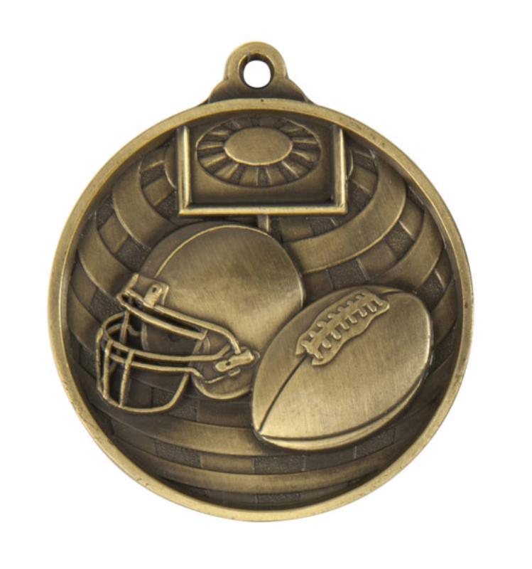 1073-27G Global Medal-Grid Iron Football 5cm