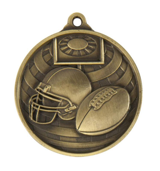 1073-27G Global Medal-Grid Iron Football 5cm