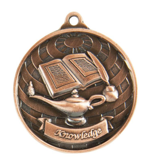 1073-39BR Global Medal-Lamp of Knowledge 5cm