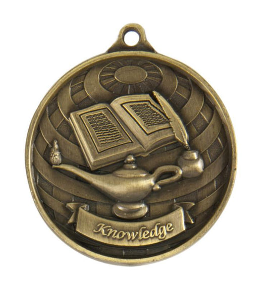 1073-39G Global Medal-Lamp of Knowledge 5cm