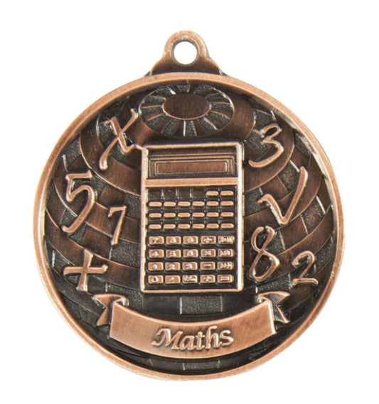 1073-40BR Global Medal-Maths 5cm
