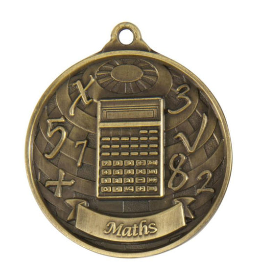 1073-40G Global Medal-Maths 5cm