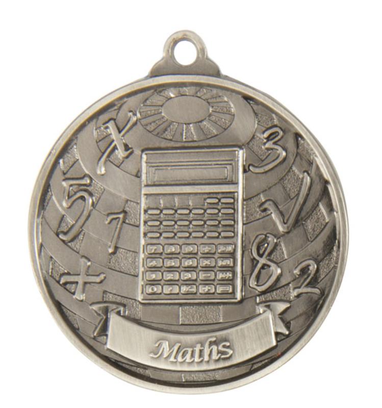 1073-40S Global Medal-Maths 5cm