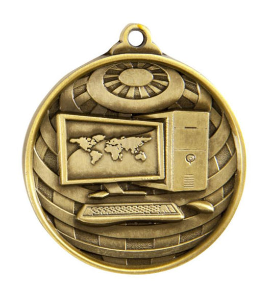 1073-42G Global Medal-Computers 5cm