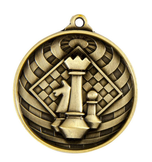 1073-43G Global Medal-Chess 5cm