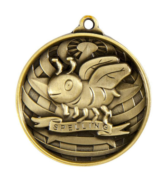 1073-50G Global Medal-Spelling 5cm