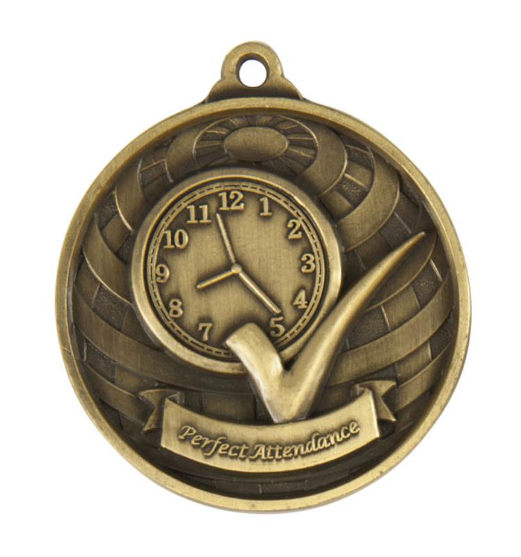 1073-51G Global Medal-Perfect Attendance 5cm