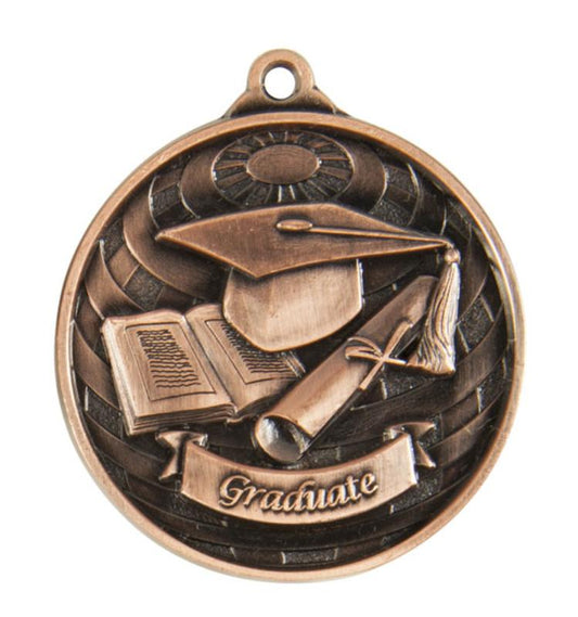 1073-52BR Global Medal-Graduate 5cm