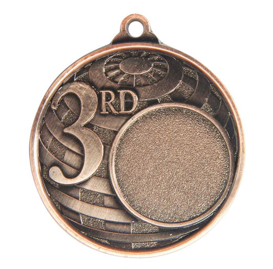1073C-3RD Global Medal -3rd + 25mm insert 5cm