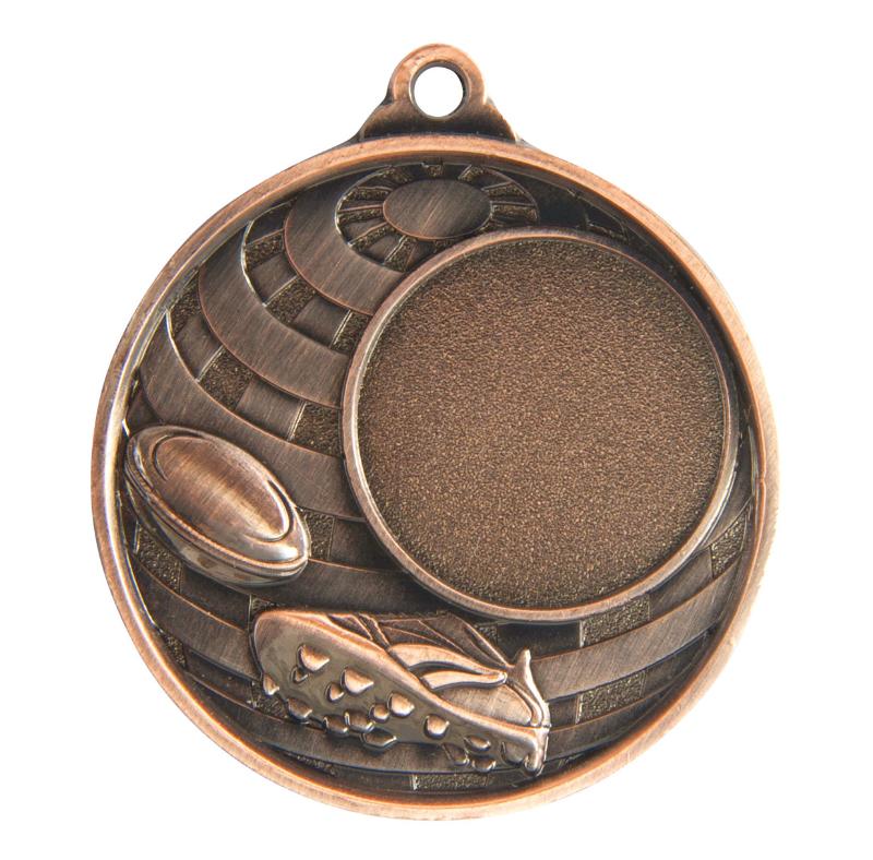 1073C-6BR Global Medal -Rugby + 25mm insert 5cm