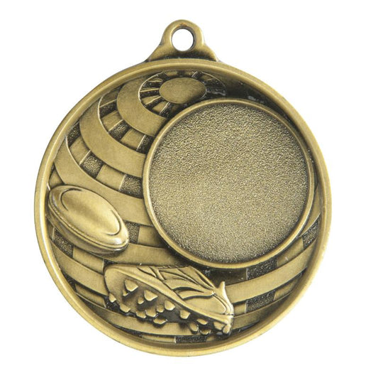 1073C-6G Global Medal -Rugby + 25mm insert 5cm