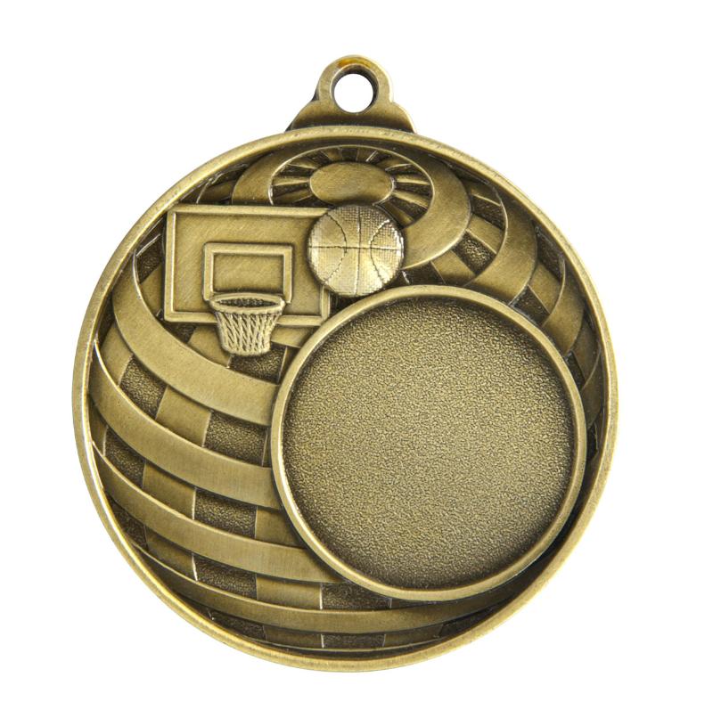 1073C-7G Global Medal -Basketball + 25mm insert 5cm