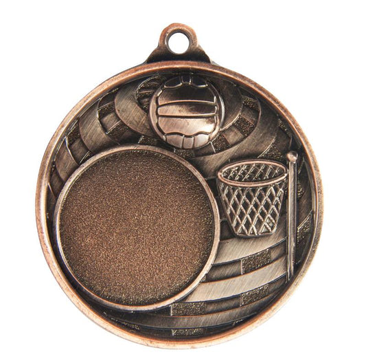 1073C-8BR Global Medal -Netball + 25mm insert 5cm