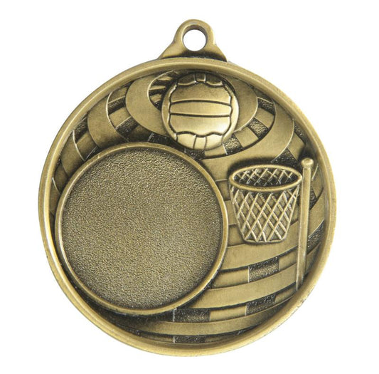 1073C-8G Global Medal -Netball + 25mm insert 5cm