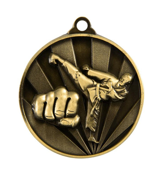 1076-11G Sunrise Medal-Martial Arts 5cm