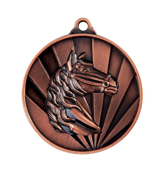 1076-29BR Sunrise Medal-Horses 5cm