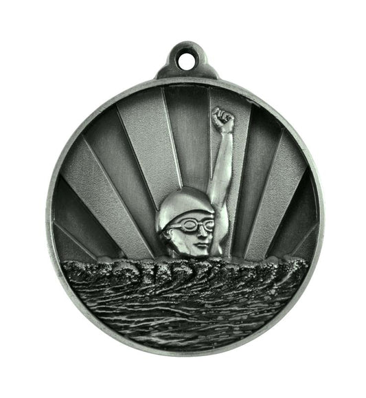 1076-2S Sunrise Medal-Swimming 5cm