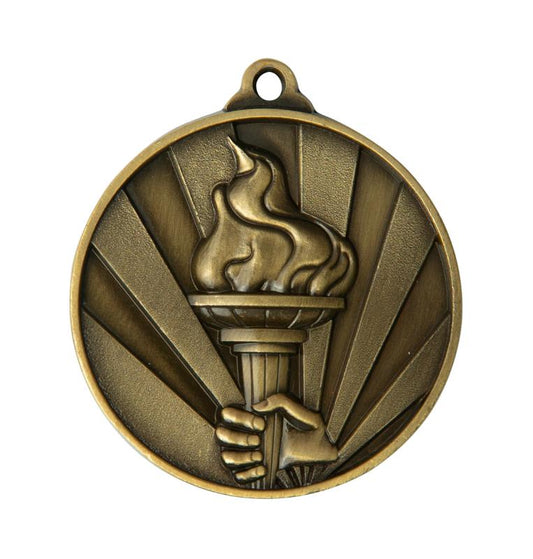 1076-35G Sunrise Medal-Victory Torch 5cm