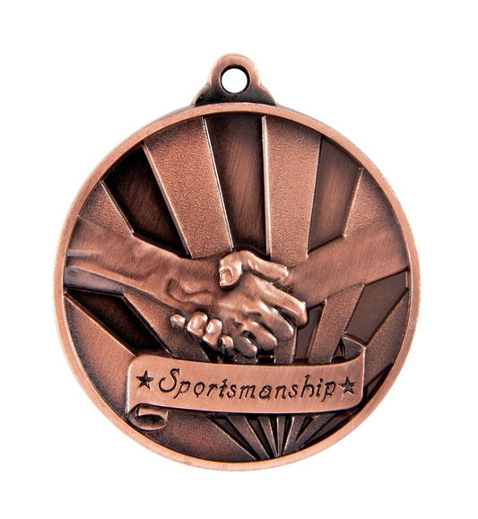 1076-38BR Sunrise Medal-Sportsmanship 5cm