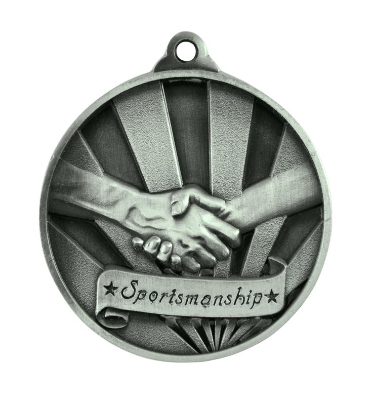 1076-38S Sunrise Medal-Sportsmanship 5cm