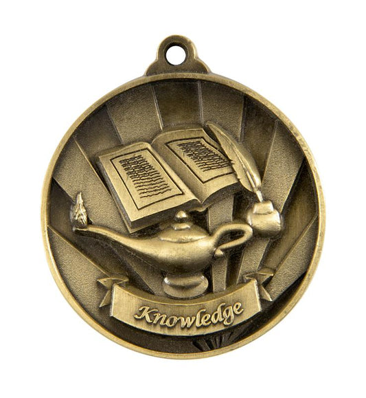 1076-39G Sunrise Medal-Lamp of Knowledge 5cm