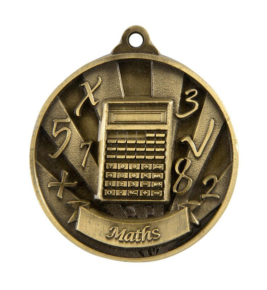 1076-40G Sunrise Medal-Maths 5cm